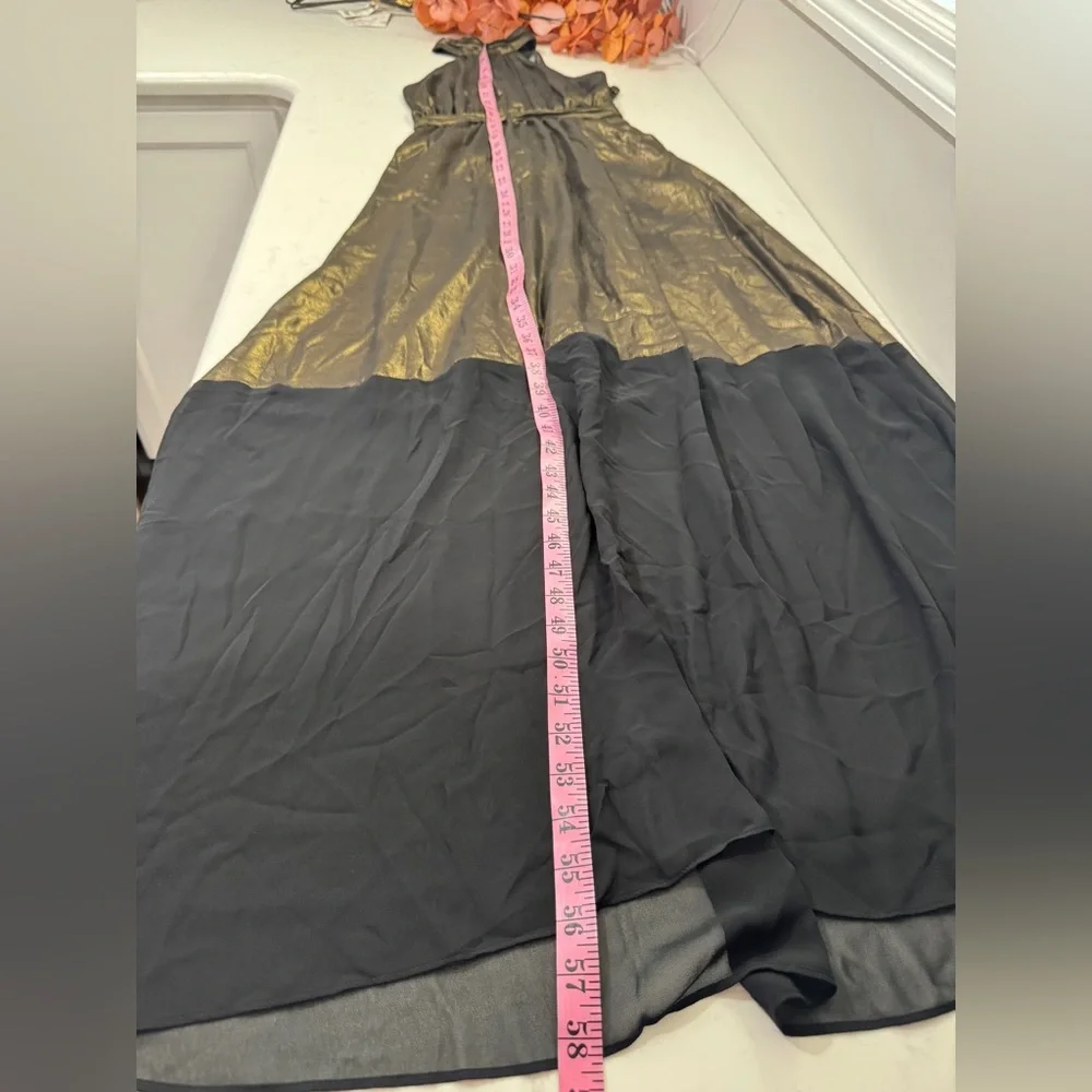 BCBGeneration Metallic Gold and Black Maxi Dress - Picture 10 of 11